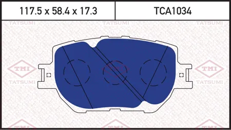 TATSUMI TCA1034 Колодки торм. Toyota Celica Corolla 1.8-2.0D 99- передние