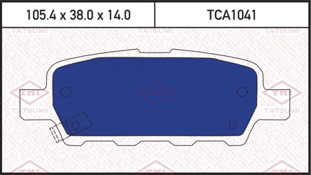 TATSUMI TCA1041 Колодки торм. Nissan X-Trail Qashqai Tiida Infiniti FX Renault Koleos задние