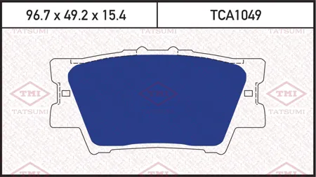 TATSUMI TCA1049 Колодки торм. RAV 4 06> Camry 2.43.5 06> задние