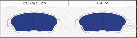 TATSUMI TCA1054 Колодки торм. Corolla 92>01 Carina E 92>96RAV 4 94>95 передние
