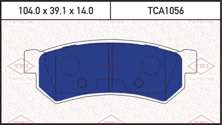 TATSUMI TCA1056 Колодки торм. Chevrolet Lacetti 05- Daewoo NUBIRA задние
