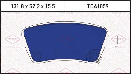 TATSUMI TCA1059 Колодки торм. Suzuki SX4 06- (Венгерская сборка) передние