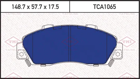 TATSUMI TCA1065 Колодки торм. Honda Accord 91-98CR-V 95-02 передние