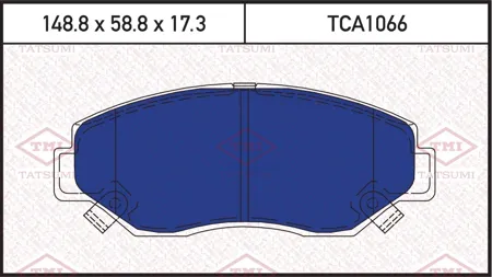 TATSUMI TCA1066 Колодки торм. Honda Civic 01-05FR-V 1.7-2.2 05-STREAM 1.72.0 01- передние