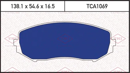 TATSUMI TCA1069 Колодки торм. Suzuki Grand Vitara 1.9D1.62.02.42.73.2 05> передние