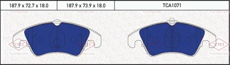 TATSUMI TCA1071 Колодки торм. Audi A6ALLROADS6A7 (1LA1LJ) 10- передние