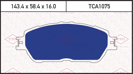 TATSUMI TCA1075 Колодки торм. Toyota Camry (V30) 01-06 передние