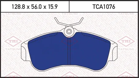 TATSUMI TCA1076 Колодки торм. Nissan Almera 00> Primera 96>02 передние