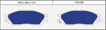 TATSUMI TCA1082 Колодки торм. Nissan Almera Classic 06- передние