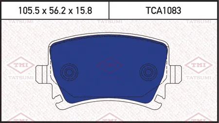 TATSUMI TCA1083 Колодки торм. VW Touran 03> Caddy G5G6 задние