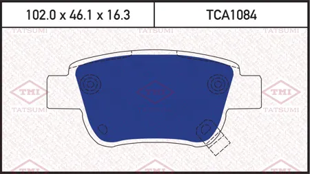 TATSUMI TCA1084 Колодки торм. Toyota Avensis 03> Corolla Verso 04> задние