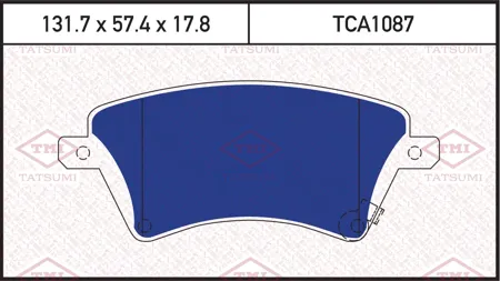TATSUMI TCA1087 Колодки торм. Toyota Corolla (E12) 1.41.61.82.0 00>0202> передние