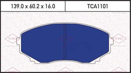 TATSUMI TCA1101 Колодки торм. Mazda MPV 99- передние
