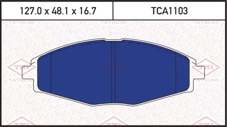 TATSUMI TCA1103 Колодки торм. Daewoo Nexia Lanos Matiz SOHC передние