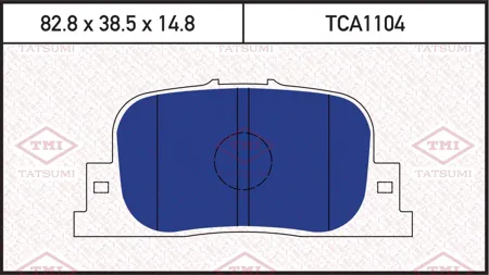 TATSUMI TCA1104 Колодки торм. Toyota Camry V20 2.2-3.0 96-01V30 2.4-3.0 01- задние