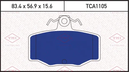 TATSUMI TCA1105 Колодки торм. Nissan Almera 00> Primera 90>02 задние