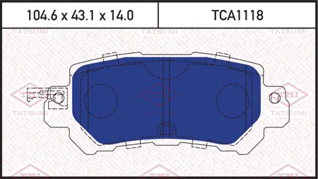 TATSUMI TCA1118 Колодки торм. Mazda CX-5 11- задние