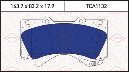 TATSUMI TCA1132 Колодки торм. Toyota Land Cruiser J200 4.5D4.7 07- Lexus LX570 08- передние