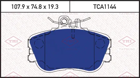TATSUMI TCA1144 Колодки торм. Mercedes W202 93-00 передние