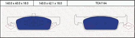 TATSUMI TCA1164 Колодки торм. Renault Logan II Sandero II 16V 14- пер.