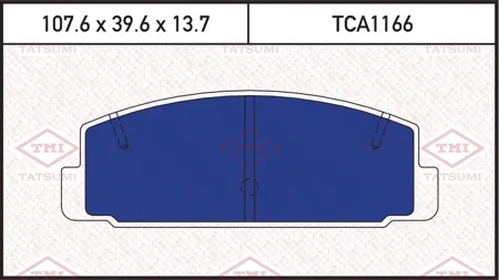 TATSUMI TCA1166 Колодки торм. Mazda 6 02>323 96>626 92>02 (с установ.пруж.) задние