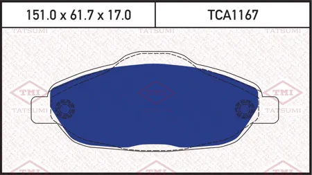 TATSUMI TCA1167 Колодки торм. Peugeot 308 07-3008 09- передние