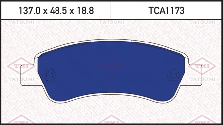 TATSUMI TCA1173 Колодки торм. Citroen Jumper Fiat Ducato Peugeot Boxer (250) 06- задние
