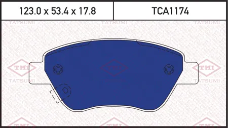 TATSUMI TCA1174 Колодки торм. Opel Corsa D 06> передние