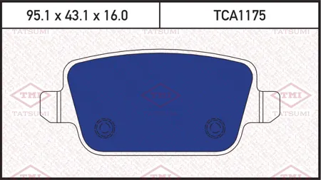 TATSUMI TCA1175 Колодки торм. Ford Galaxy Mondeo C-Max Volvo S80XC70 Freelander 06- задние