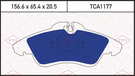 TATSUMI TCA1177 Колодки торм. Mercedes Sprinter (901-904) 95>06 VW LT 28-46 передние