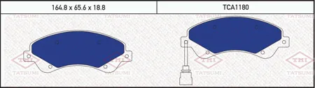 TATSUMI TCA1180 Колодки торм. Ford Transit 06- 280300-Series передние с датчиком