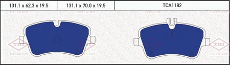 TATSUMI TCA1182 Колодки торм. Mercedes W203209 00- передние