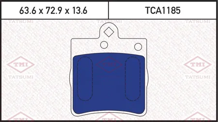 TATSUMI TCA1185 Колодки торм. Mercedes W202W203W209W210R171 Chrysler CROSSFIRE зад.