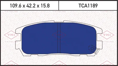 TATSUMI TCA1189 Колодки торм. Great Wall Hover Isuzu Trooper Opel Frontera Monterey задние