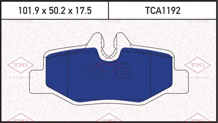 TATSUMI TCA1192 Колодки торм.задние с датчиком, Mercedes Viano Vito W639 03- .