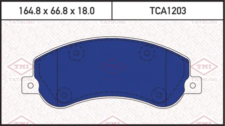 TATSUMI TCA1203 Колодки торм. Ford Transit 06- 330350-Series передние с датчиком
