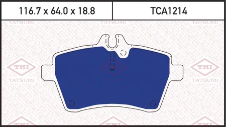 TATSUMI TCA1214 Колодки торм. Mercedes A-CLASS W169B-CLASS W245 1.5-2.0 04- передние