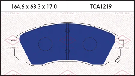 TATSUMI TCA1219 Колодки торм. Hyundai H1 02- Kia Carnival 06- передние