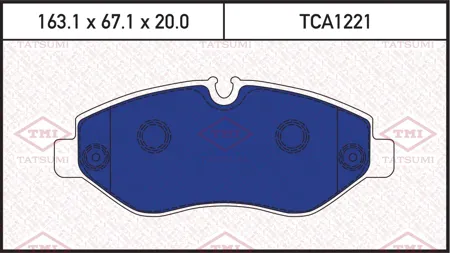 TATSUMI TCA1221 Колодки торм. Mercedes Sprinter 95> Vito 03> VW Crafter 06> передние
