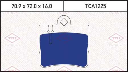 TATSUMI TCA1225 Колодки торм. Mercedes W220 S320-S600 98>05C215 AMG задние