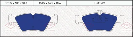 TATSUMI TCA1226 Колодки торм. Mercedes W210W202C208 2.0-2.8 передние