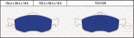 TATSUMI TCA1228 Колодки торм. Ford SCORPIO 2.5T2.9 94>98 Mondeo 92>96>00 без датч.передние
