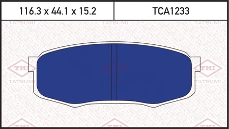 TATSUMI TCA1233 Колодки торм. Toyota LC 8090120 90> Mitsubishi Pajero 3.83.2D 06> задние