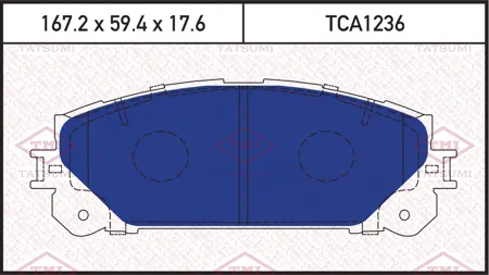 TATSUMI TCA1236 Колодки торм. Lexus RX 09- Toyota Highlander 07- передние