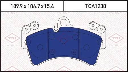 TATSUMI TCA1238 Колодки торм. Audi Q7 VW Touareg PORCSHE Cayenne 02> R18 передние