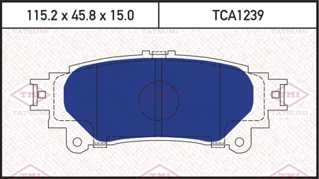 TATSUMI TCA1239 Колодки торм. Lexus RX 350450h 09- задние