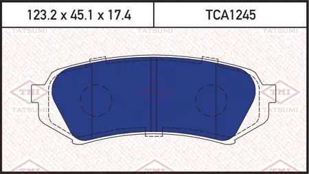TATSUMI TCA1245 Колодки торм. Toyota Land Cruiser 100 98>07 Lexus LX470 98>07задние