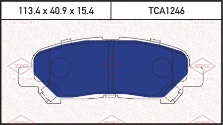 TATSUMI TCA1246 Колодки торм. Toyota Highlander 07- зад.