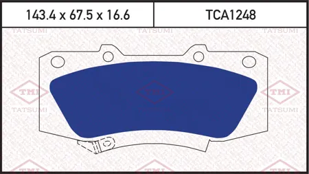 TATSUMI TCA1248 Колодки торм.передние Toyota HILUX VII Pickup (N1, N2, N3) 0804-> Toyota HILUX VIII