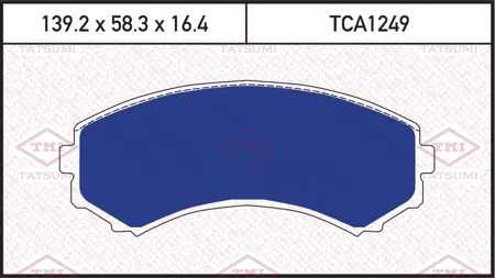 TATSUMI TCA1249 Колодки торм. Mitsubishi Pajero III LONG WAGON 00>06 3.52.5TD передние